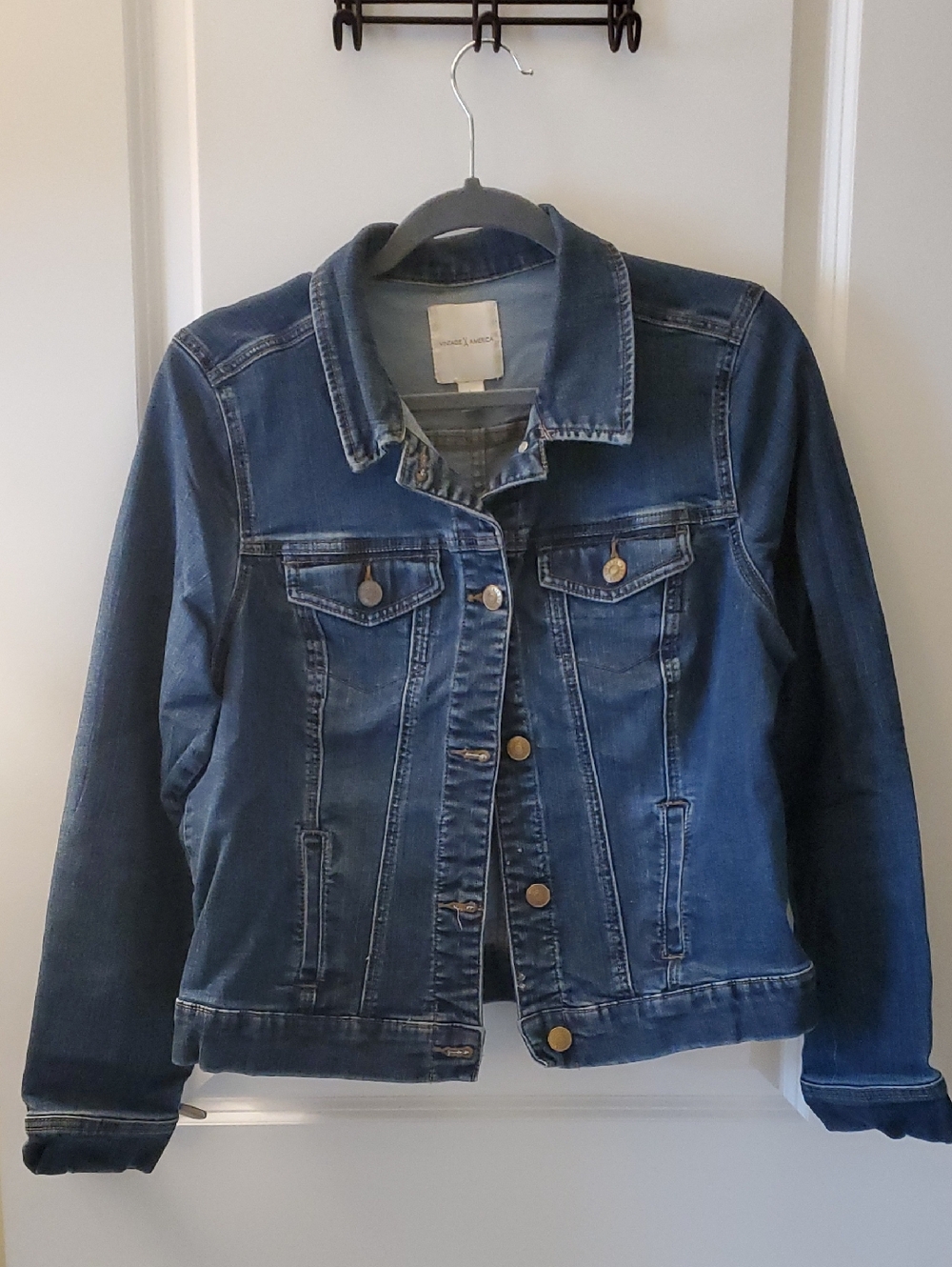 Vintage America Denim Jean Jacket - Blue